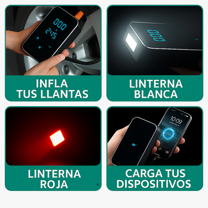 Compresor Aire Digitalex® 4 En 1 Recargable